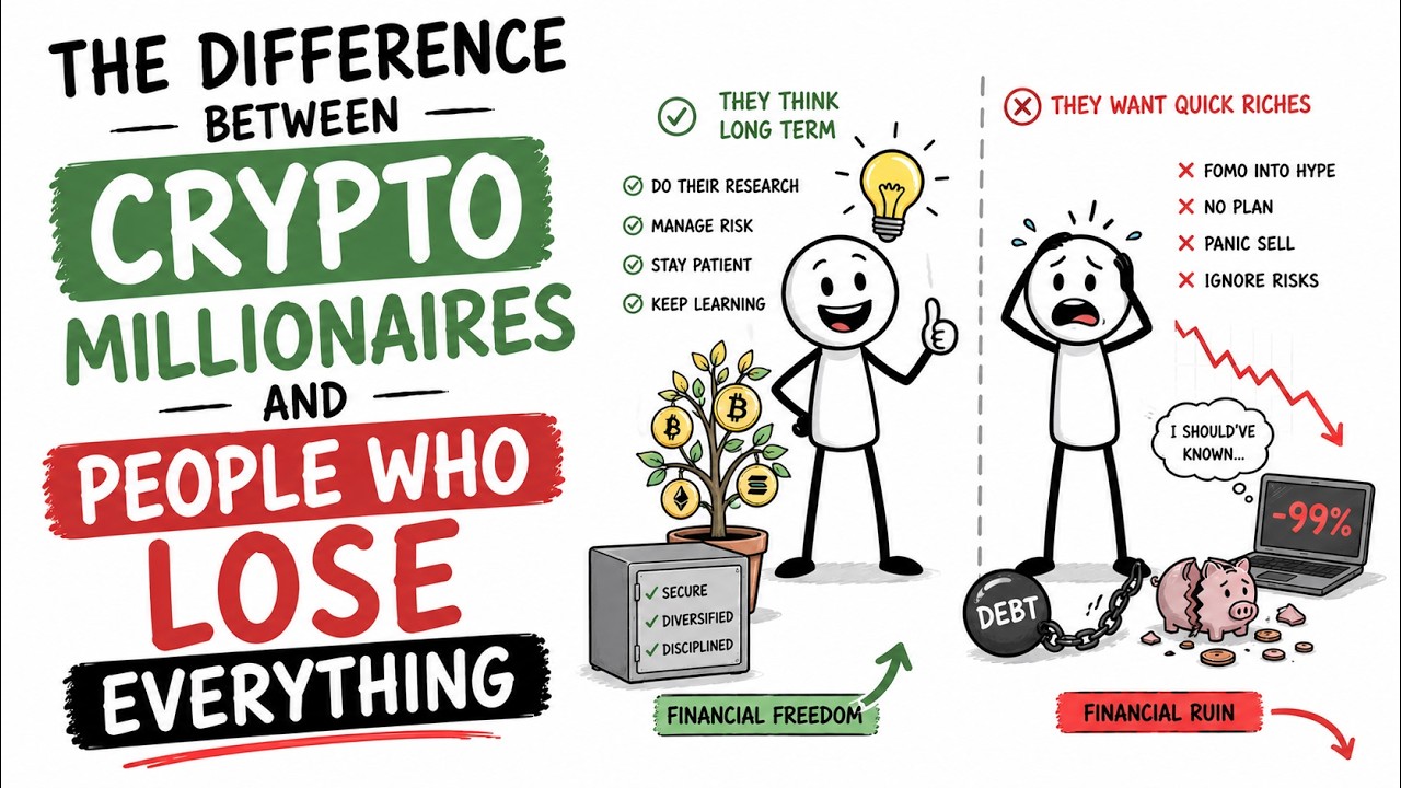 the difference between crypto millionaires and people who lose everything