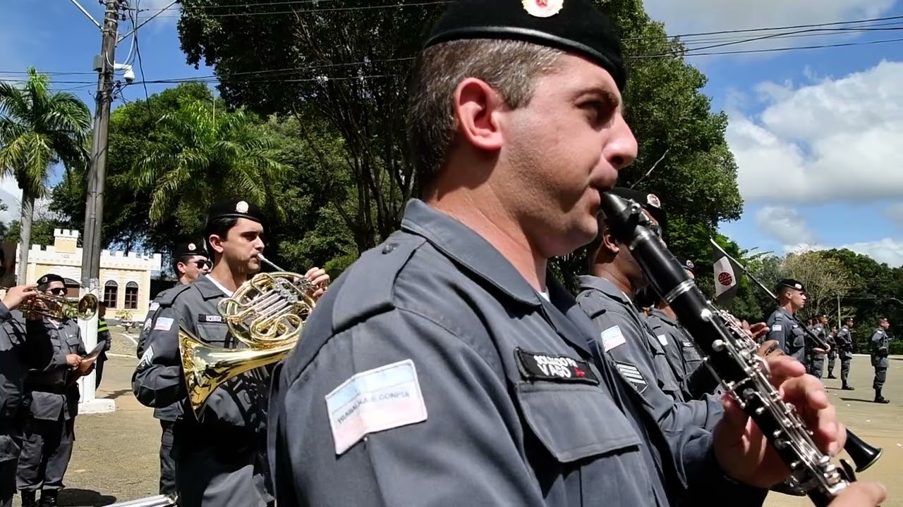 Banda de m&uacute;sica da PMES- Incorpora&ccedil;&atilde;o do Pavilh&atilde;o  Nacional