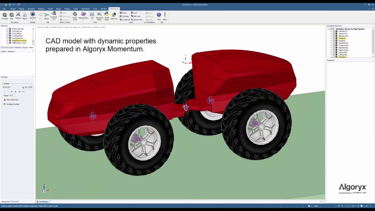 Designing a terrain vehicle using AGX Unity