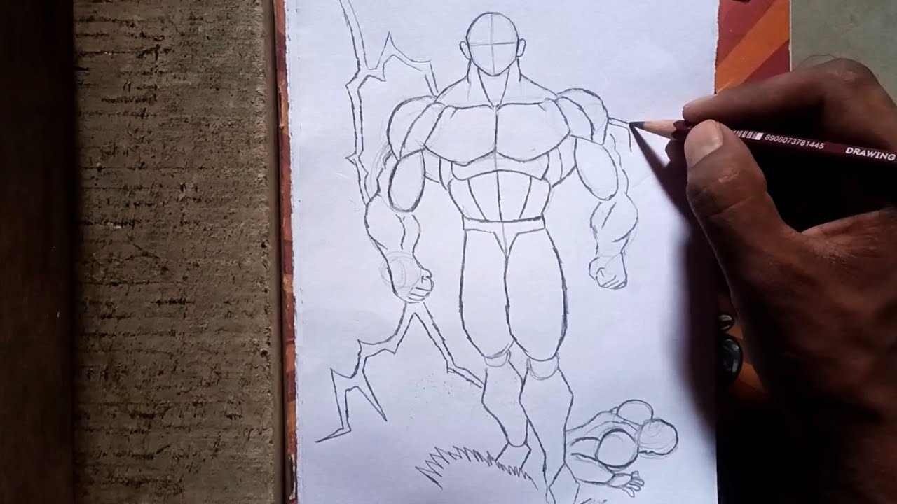 How to draw goku ssj pose masaki sato dbz syle. How to draw body. How to draw anatomy.