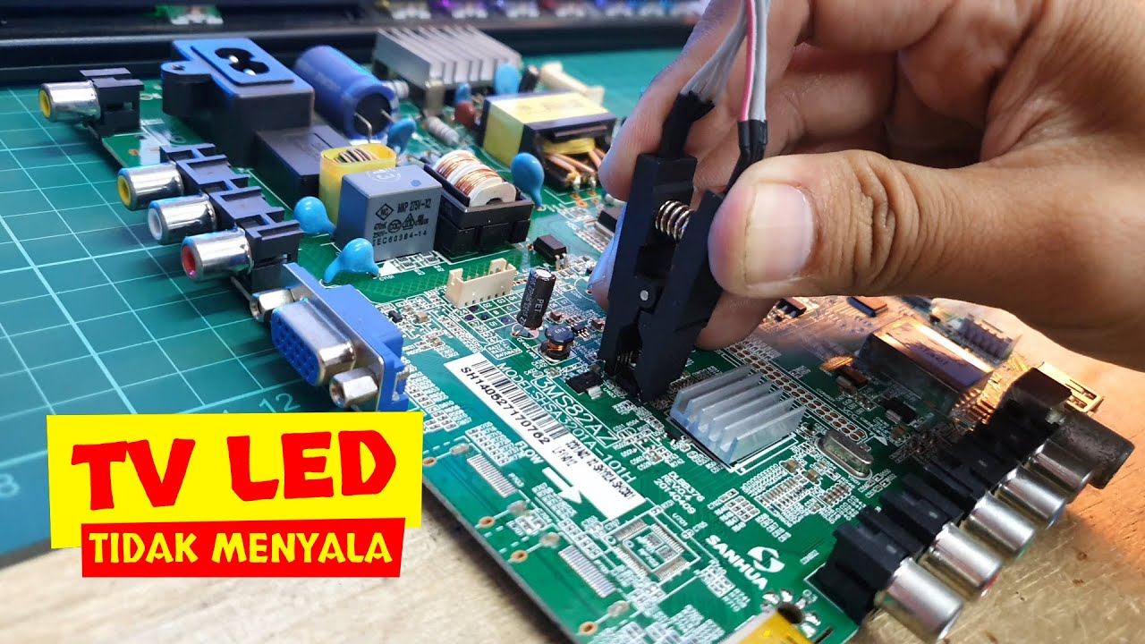 Memperbaiki TV LED Tidak Mau Menyala VLOG194