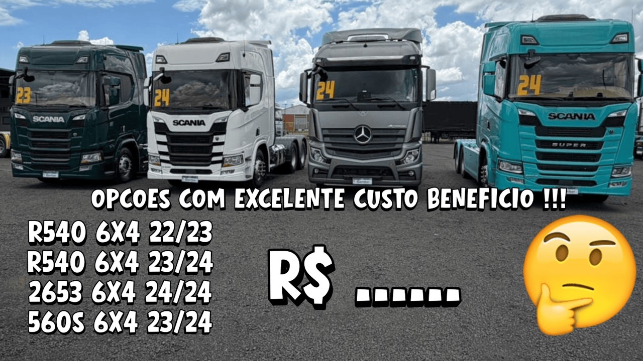 4 CAMINHOES DO ESTOQUE COM EXELENTE CUSTO BENEFICIO!!! SCANIA SUPER / SCANIA PLUS /MERCEDES-BENZ MB