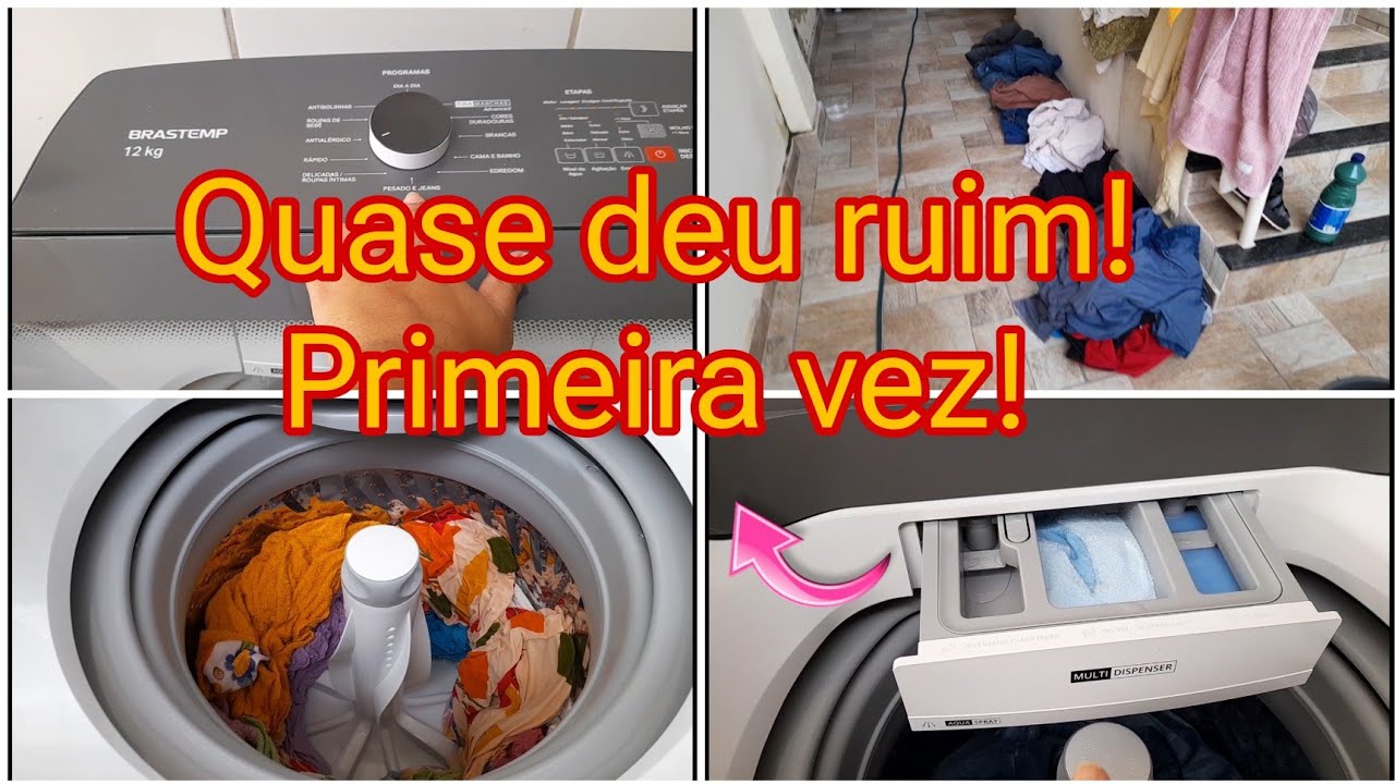Primeira vez LAVANDO roupas na minha BRASTEMP! 🥰