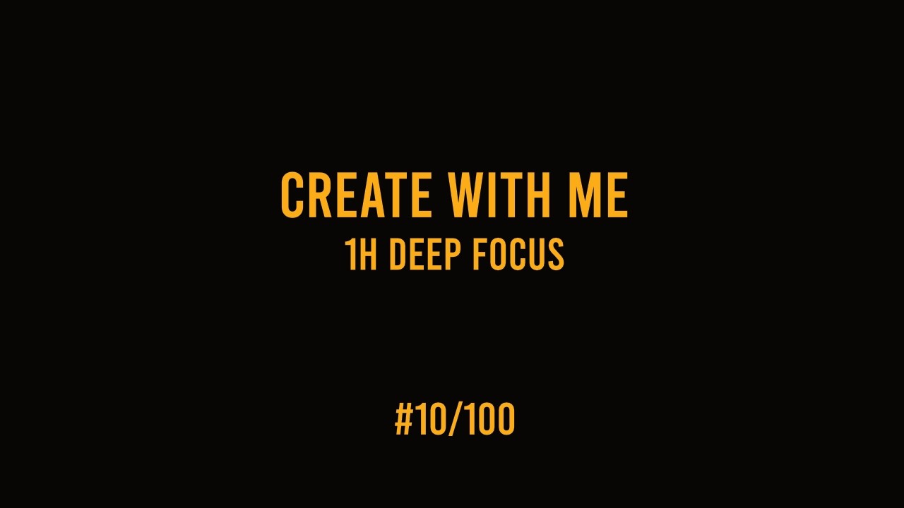 Create with Me - 1h Deep Focus | Merch Holiday Season Prep (#10/100)