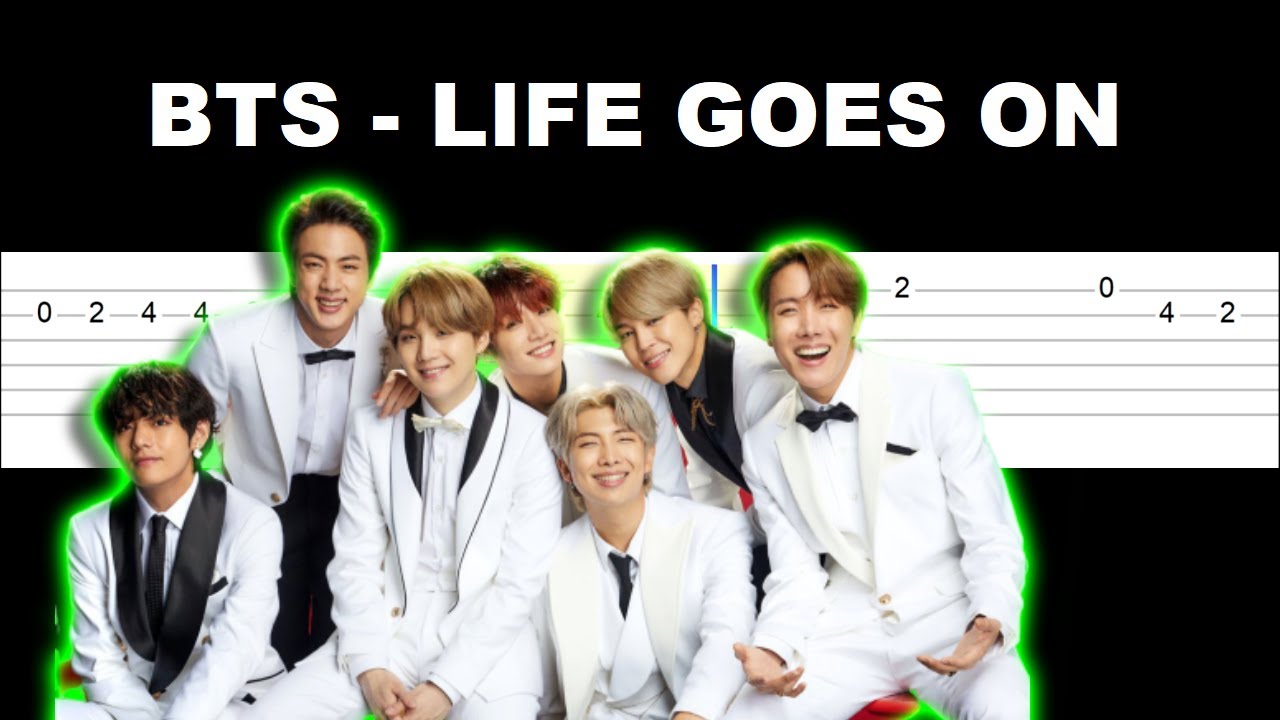 BTS - Life Goes On (Easy Guitar Tabs Tutorial)