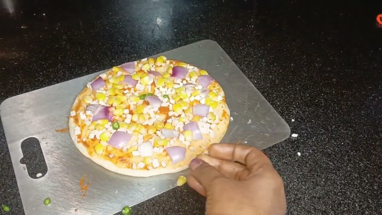 Sweet corn pizza recipe super delicious