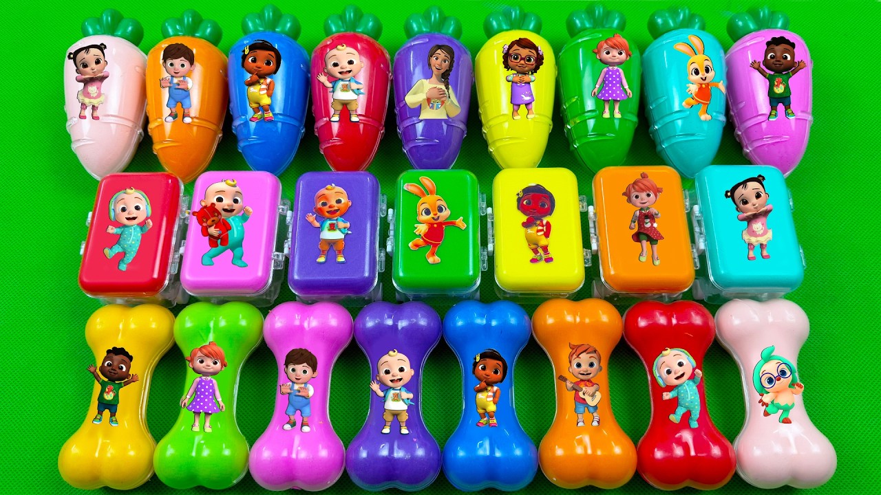 Cocomelon Slime Vibes are Amazing 💫 JJ and Friends Make it Fun 🎶 Carrot, Suitcase, Bone Mix Color