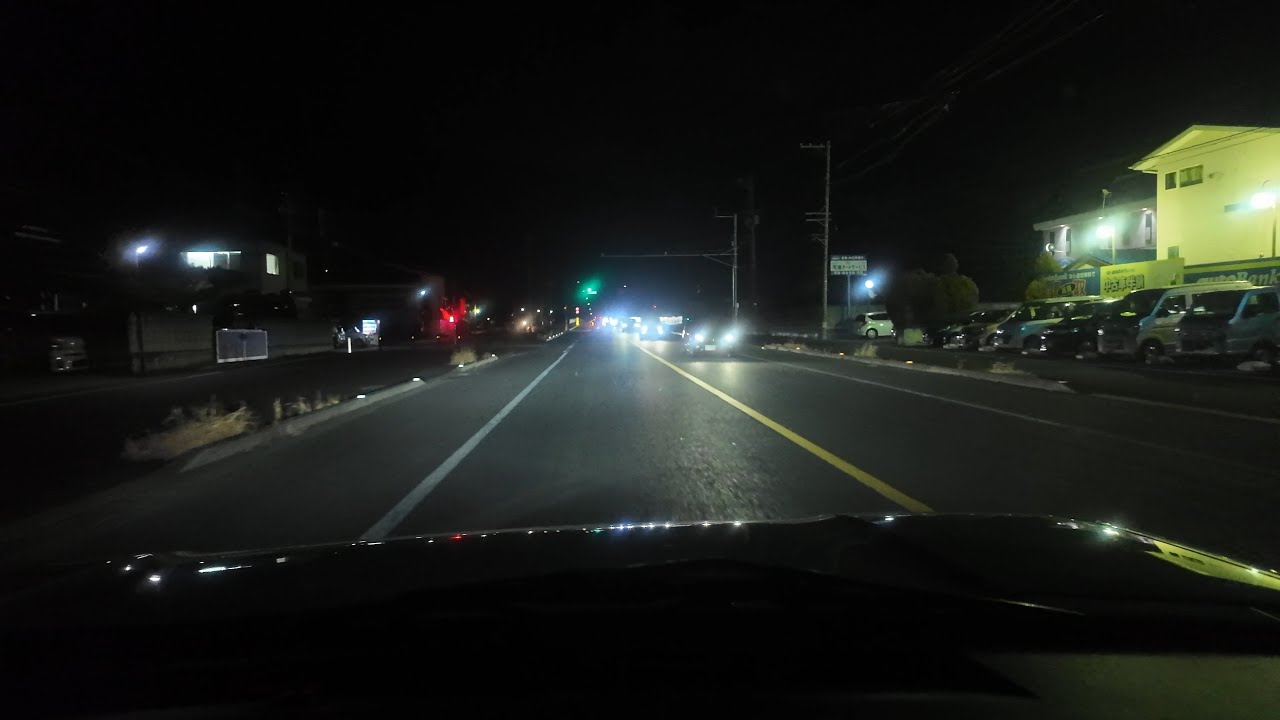 A Calm Night Drive in a Japanese Town