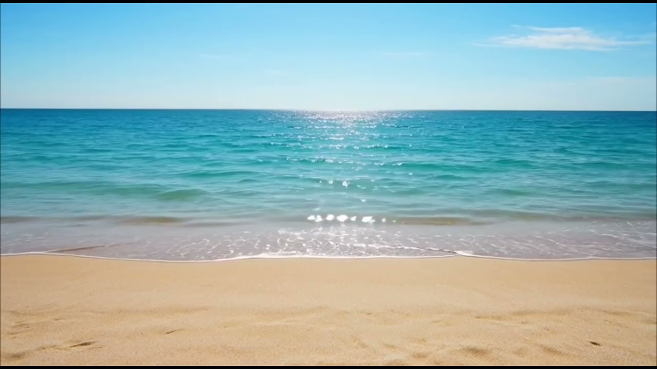 🌊 Relaxing Beach Waves Ambience | Ocean Sounds for Sleep, Relaxation & Study (1 Hour ) 