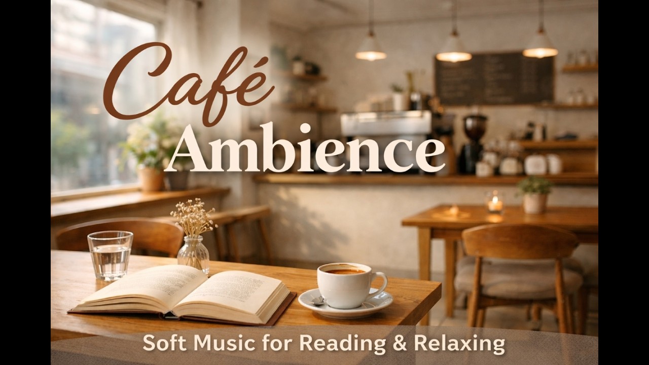 Minimal Cafe Ambience Soft Background Sound for Reading & Relaxing