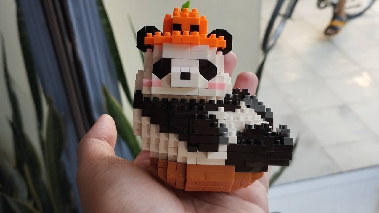 Building Blocks with pumpkin panda 396 pcs