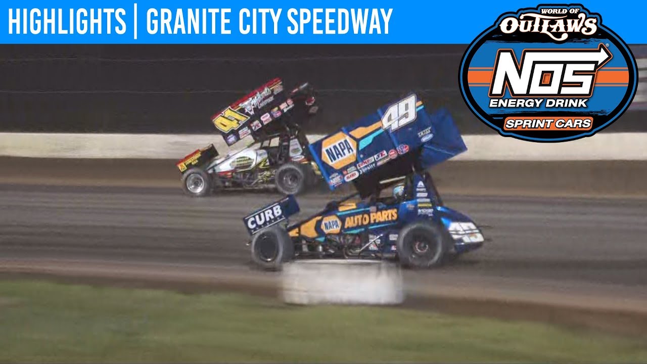 World of Outlaws NOS Energy Drink Sprint Cars Granite City Speedway, June 8, 2019 | HIGHLIGHTS