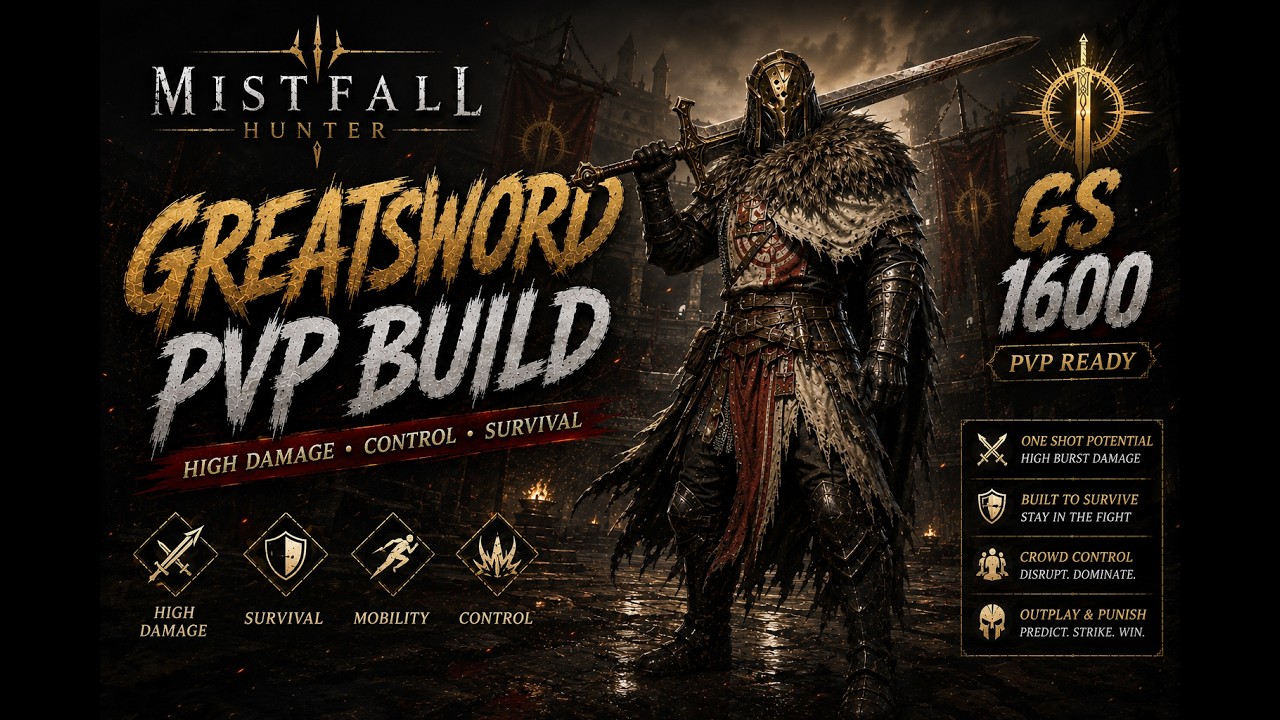 Mistfall hunter : When i am Withered knight / Greatsword GS1600 (PVP Chaos Mode)