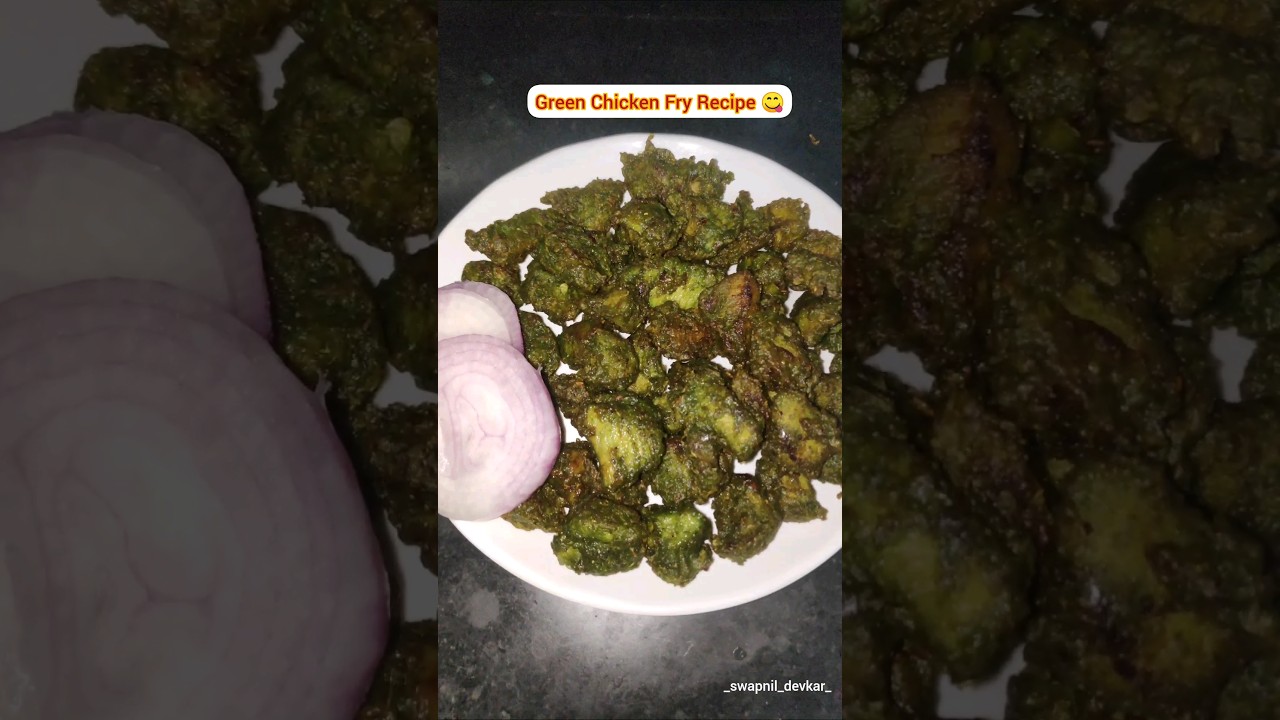 #shorts Iftari Special Green Chicken Fry Recipe 😋
