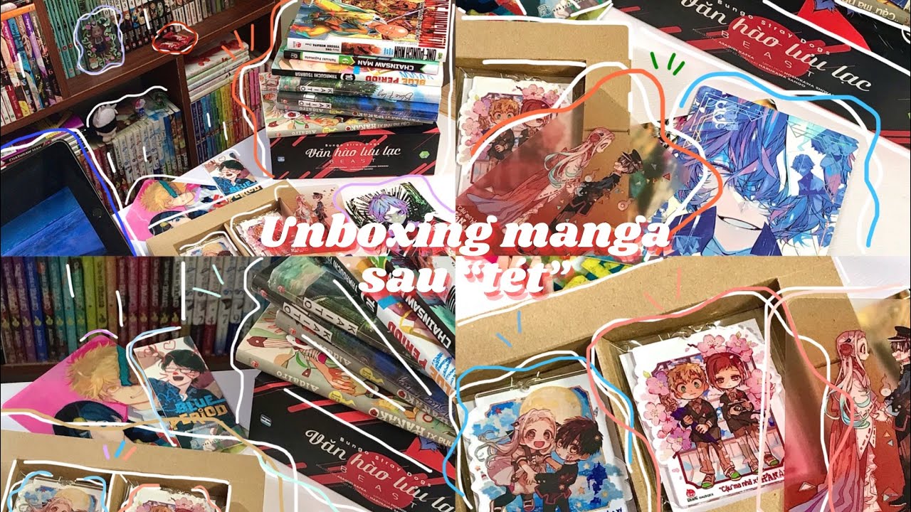 unboxing manga + manga haul || Sau Tết tớ mua những tựa truyện gì? (hanako,boxset bsd,bp,bf,…)