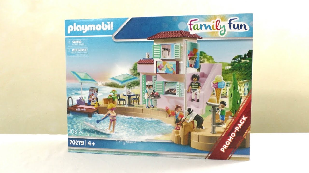 Unboxing Playmobil : Le restaurant de glaces sur le port (2020) - 70279
