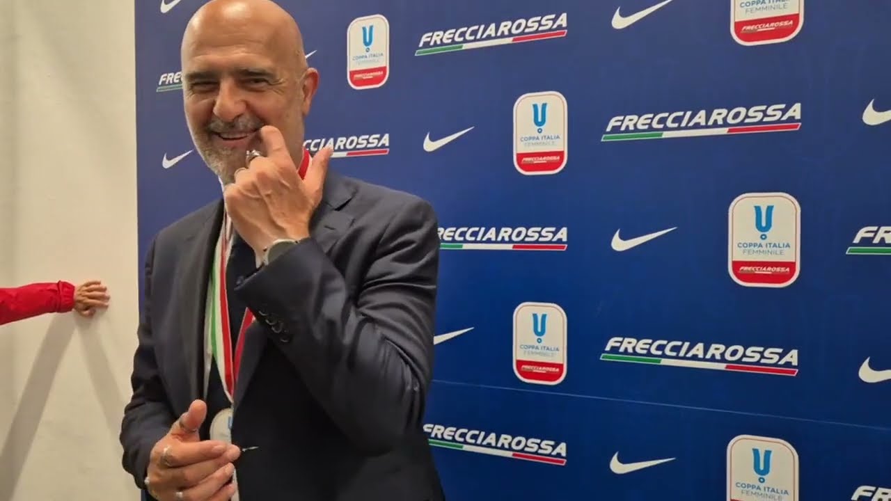Massimiliano Canzi allenatore della Juventus dopo la Finale di Coppa Italia
