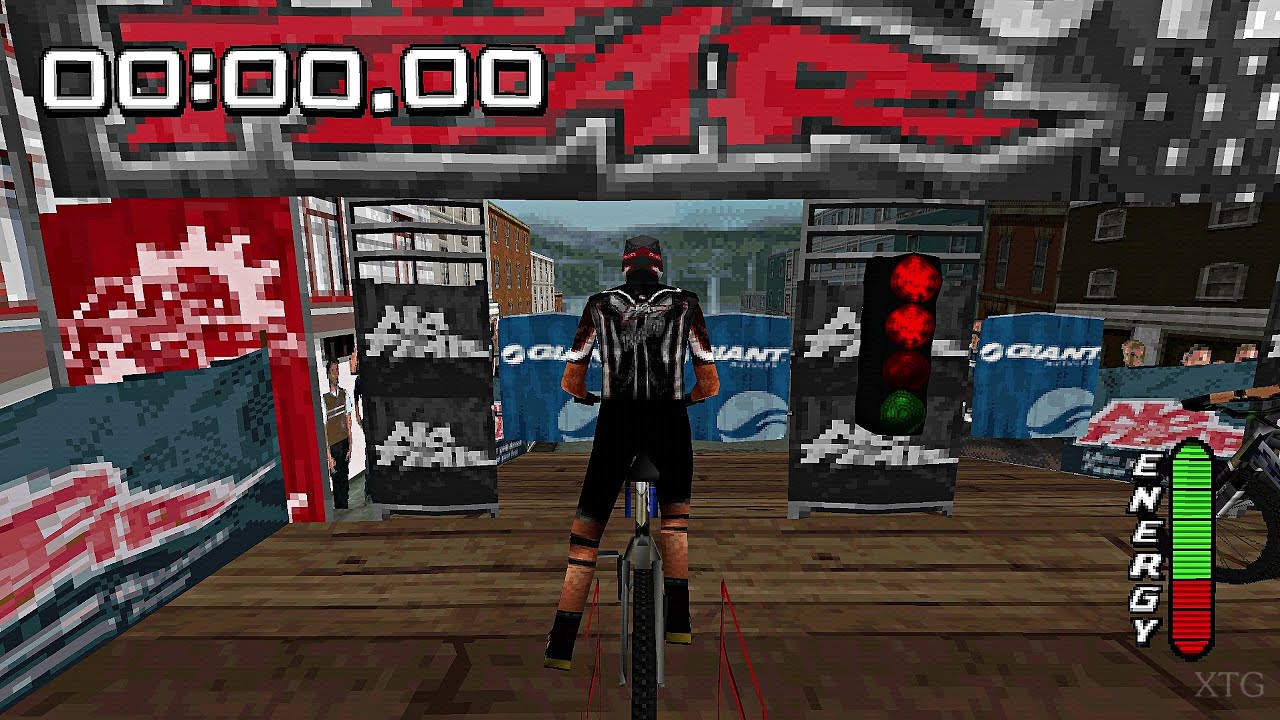 No Fear Downhill Mountain Biking PS1 Gameplay HD (Beetle PSX HW)