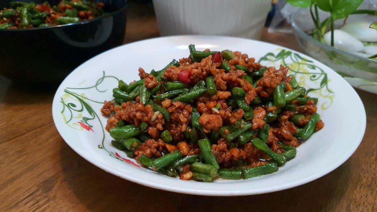 Fried Long Beans with Minced Pork | @DAPUR2020
