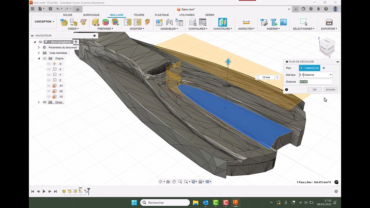 Modifier un fichier STL dans Fusion360