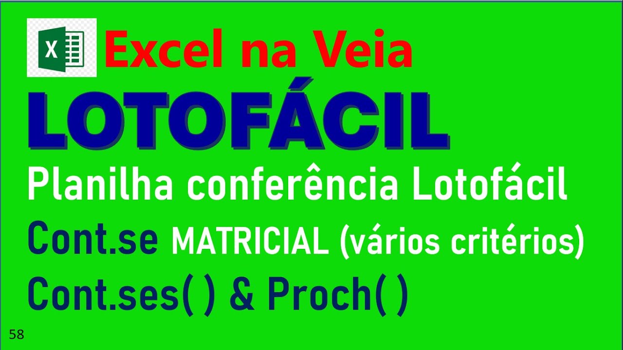 Lotofácil, como fazer uma planilha para conferir