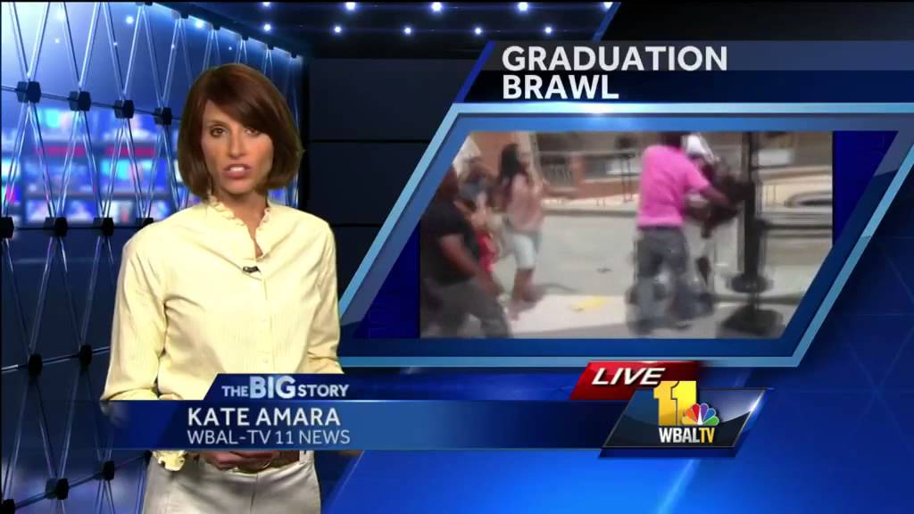 High school graduation fight captured on video