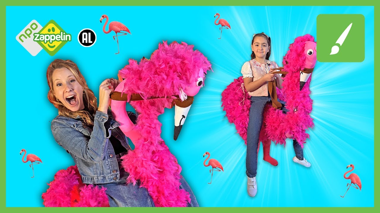 FLAMINGO KOSTUUM MAKEN 🦩 | Carnaval x Knutselfeest | NPO Zappelin