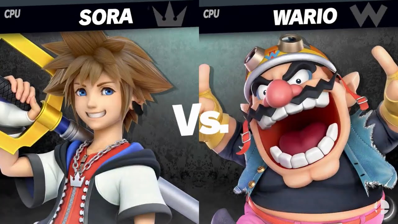 Super Smash Bros. Ultimate - Sora vs Wario (MEGA Battle)