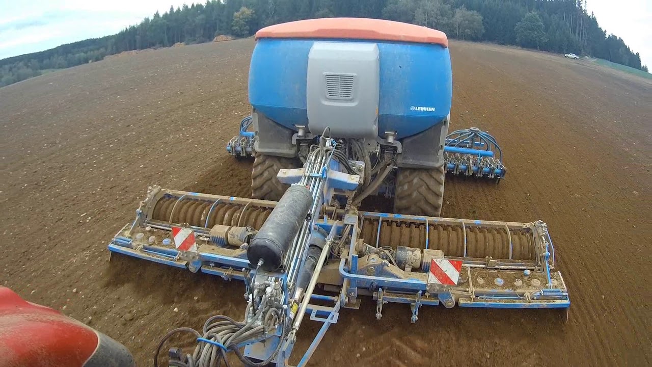 Podzimní setí   Case IH Optum 300 CVX  a Lemken Solitair 25