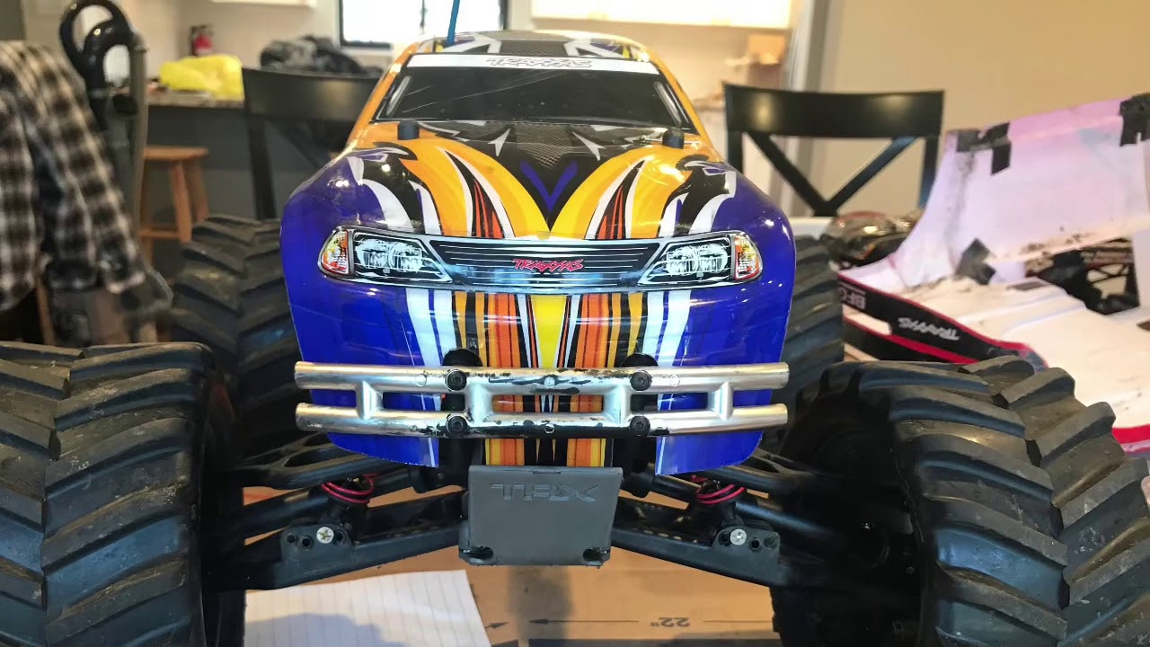 My Traxxas T-maxx electric conversion+Before and after drive(Hobby Wing)