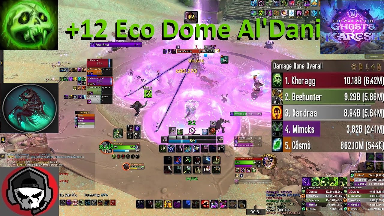 Eco Dome Al'Dani 12+ | 6.42M DPS Unholy DK Rider M+ | Ui + Live Rotation 11.2