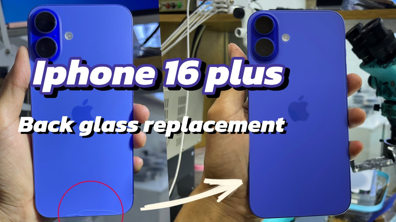 iphone 16 plus back glass replacement, back glass damaged 😂