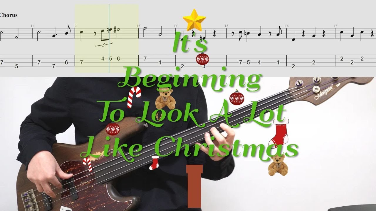 베이스에서 크리스마스 냄새가 남│Michael Bublé - It's Beginning To Look A Lot Like Christmas│BASS TAB