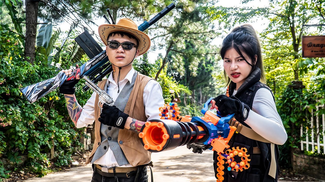 LTT Nerf War : Team SEAL X Warriors Nerf Guns Figh Crime Group Dr.Lee Machine Guns Collection