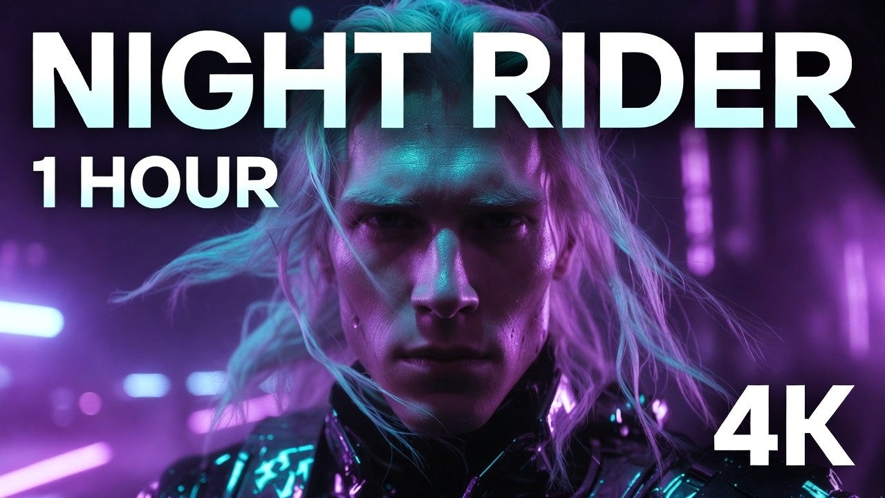 Neon Night Rider — 1 Hour Cyberpunk Motorcycle Synthwave (4K)