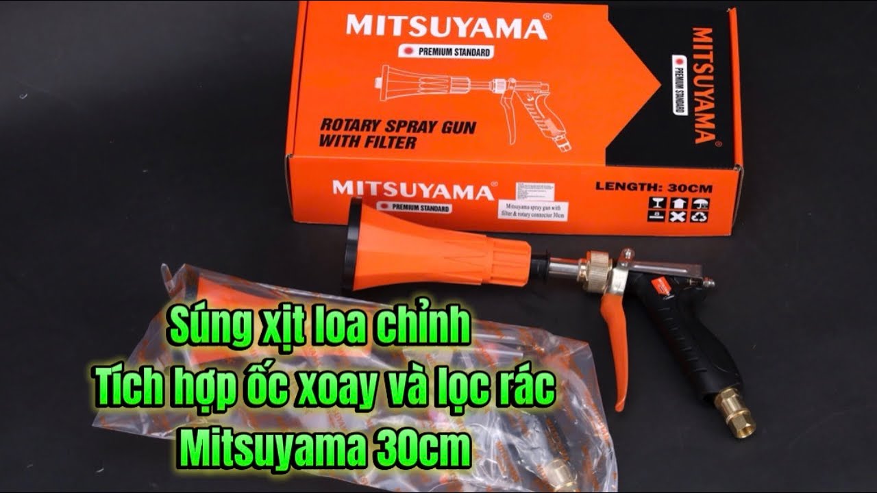 (300k bs )Súng xịt loa chỉnh tích hợp ốc xoay và lưới lọc mitsuyama 30cm