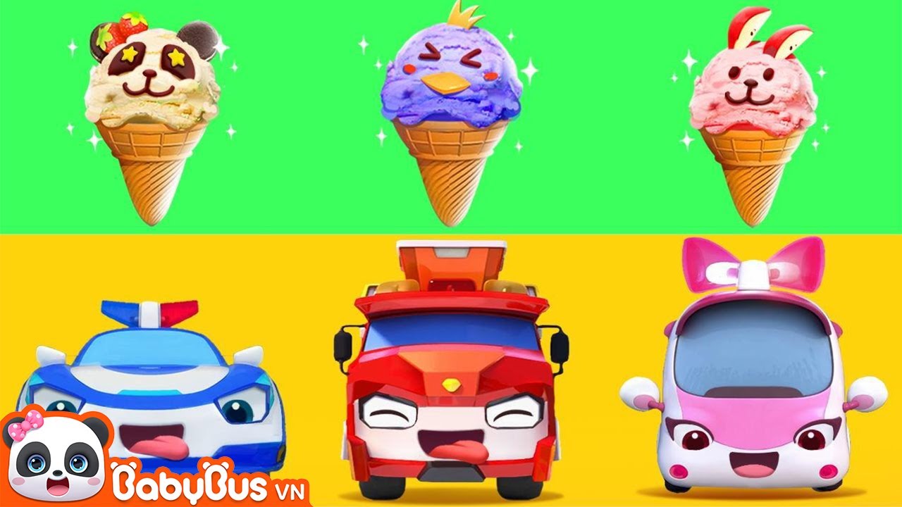Những que kem màu sắc | Những chiếc xe vui nhộn | Nhạc thiếu nhi vui nhộn | BabyBus