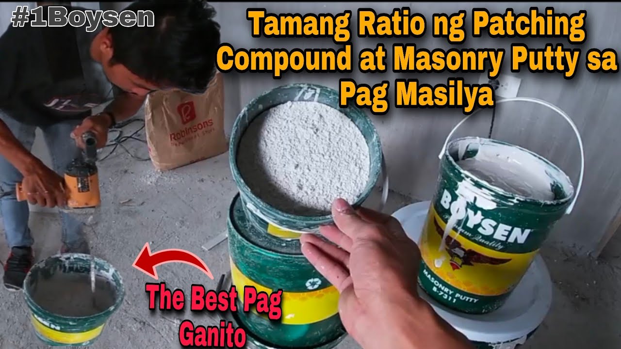 Ano ang Tamang Mixture Ng Masonry Putty at Patching Compound Sa Masilya