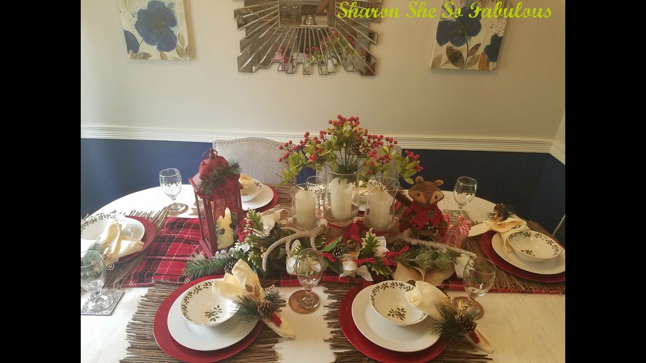 RUSTIC: Christmas Table Scape 2016