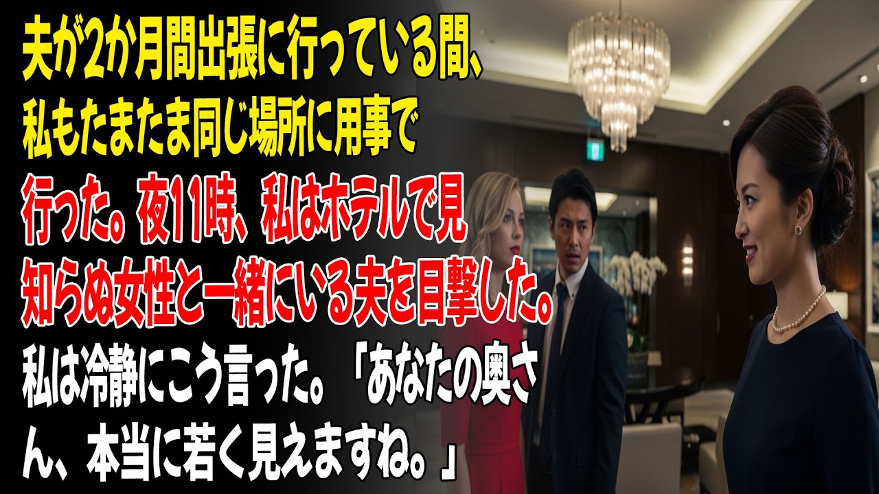 ❤️夫が2か月間出張に行っている間、ちょうど私も用事で同じ場所に行った。そして夜11時、私はホテルで見知らぬ女性と一緒にいる夫を目撃した。😡...ㅣ黄昏恋ㅣ老後の物語ㅣ再婚