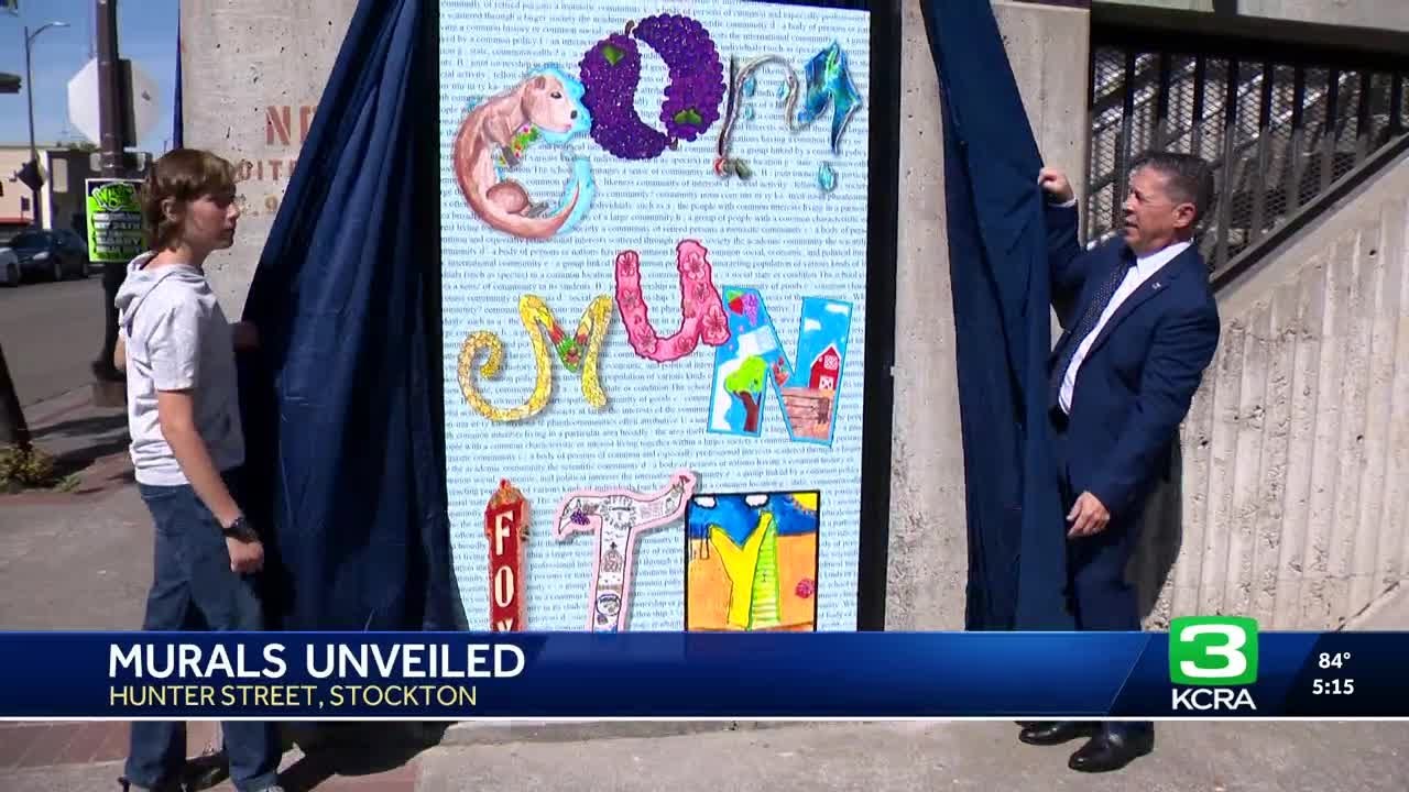 Stockton unveils new murals designed by local elementary school students