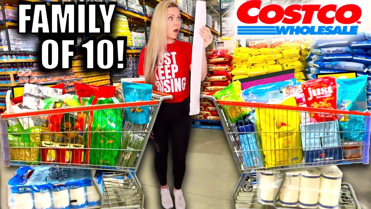SHOPPING at COSTCO for our LARGE FAMILY of 10! Huge food haul!