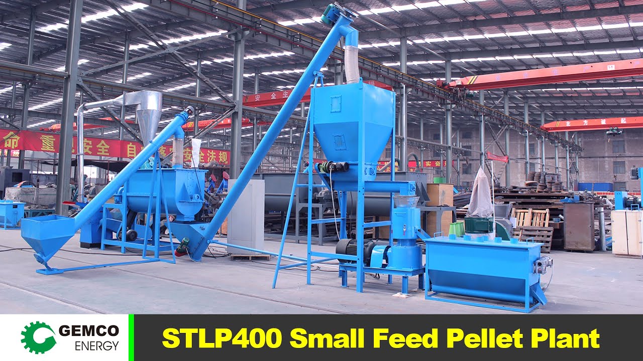 STLP400 small mobile feed pellet line for sheep, cattle, rabbit, horse, chicken, duck, goose, pig
