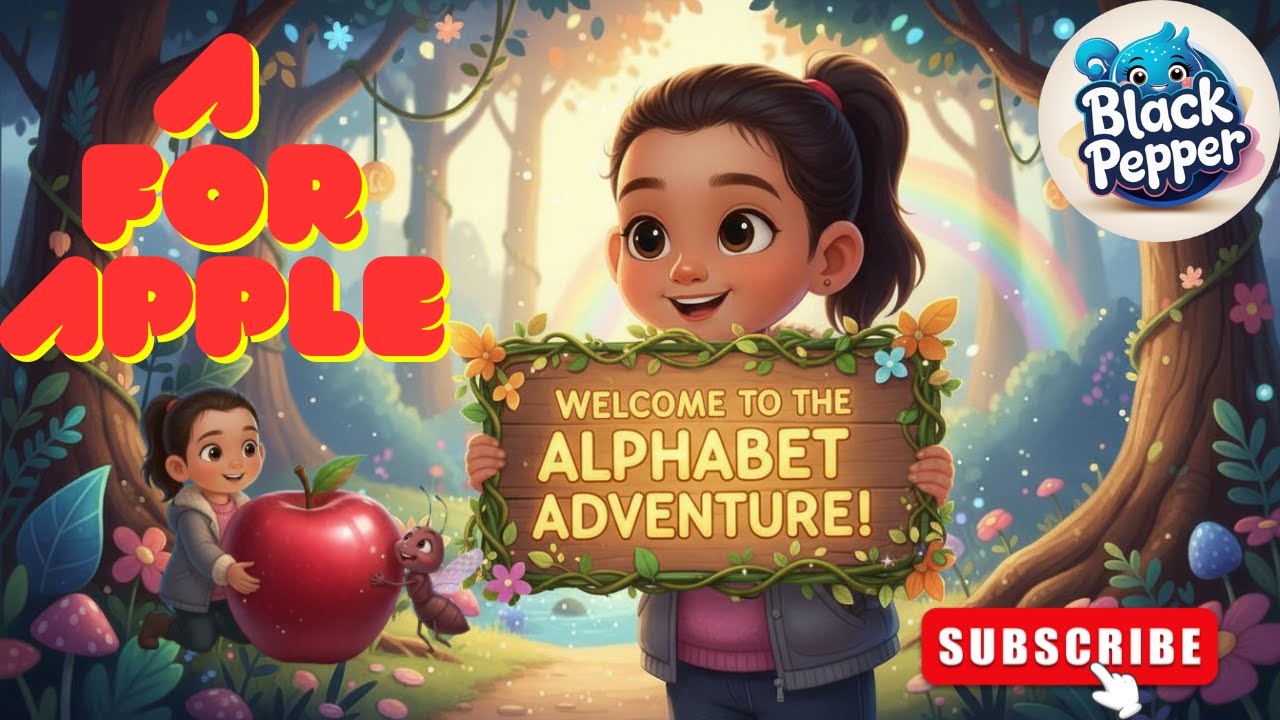 A is for Apple, Ant & Aeroplane | Fun ABC Learning Story for Kids | Zoey’s Alphabet Adventure