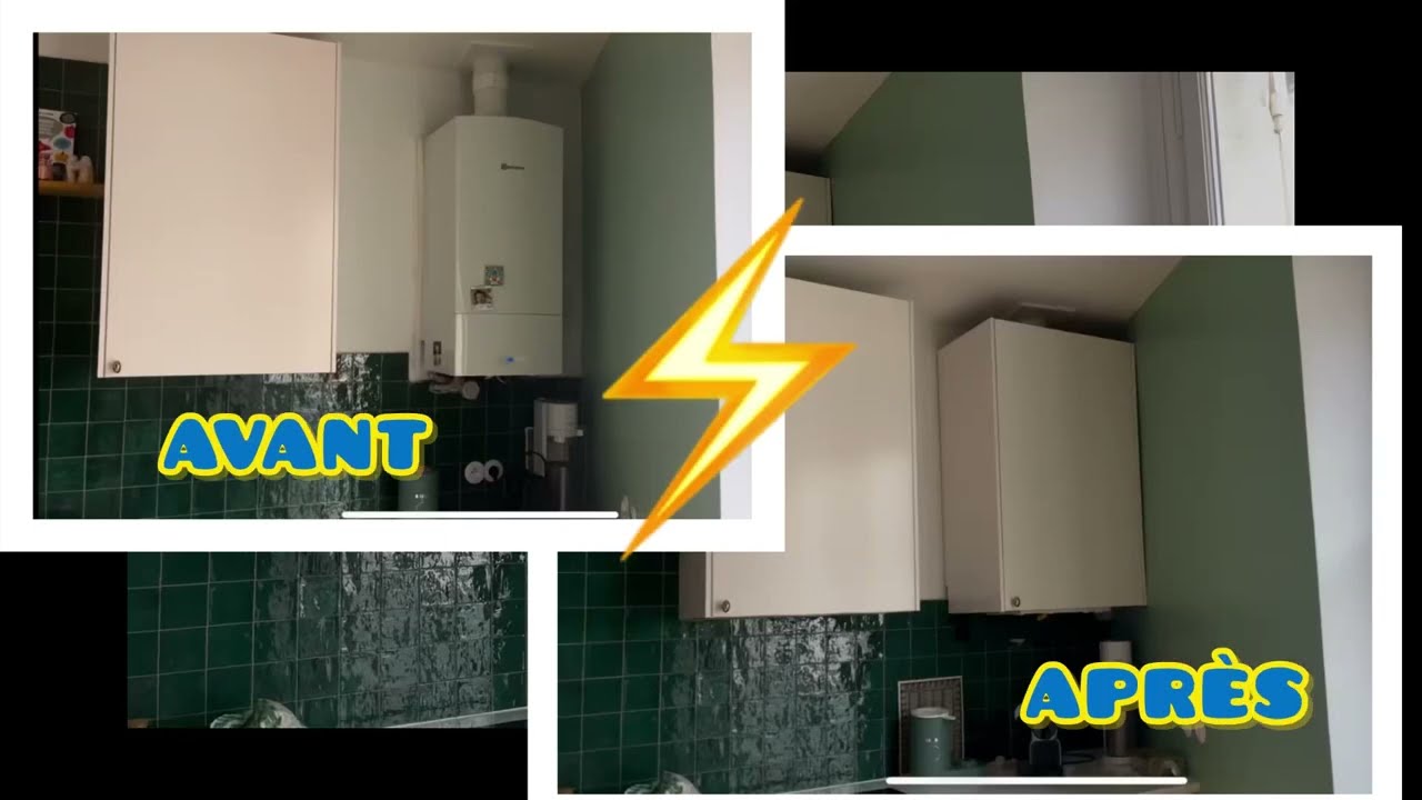 J’ai créé un meuble suspendu sur mesure pour cacher ma chaudière ! #bricolage #diy #bricolage