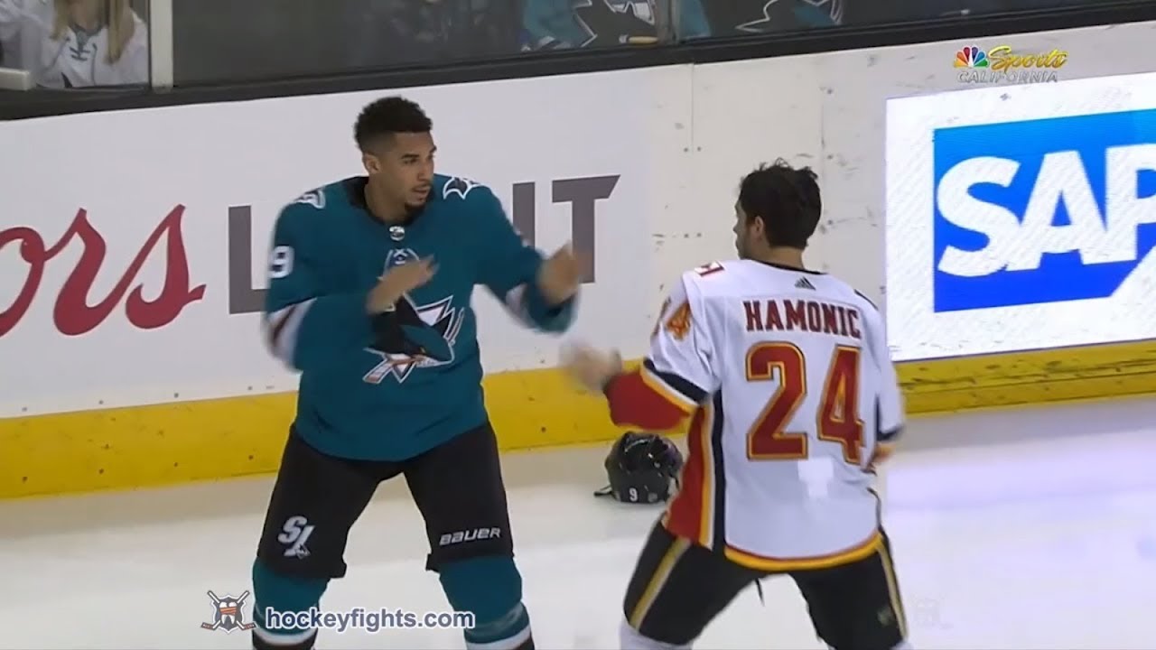 Travis Hamonic vs Evander Kane Mar 24, 2018