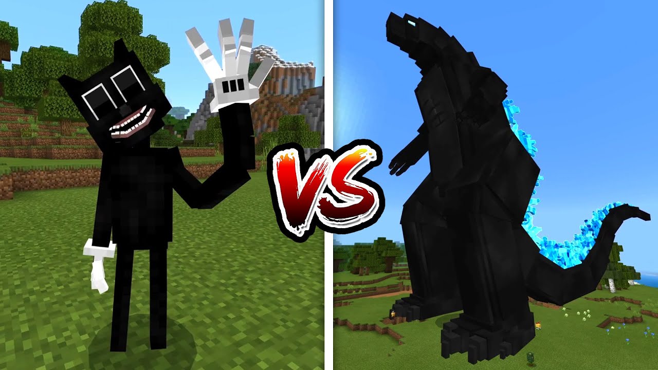 最強のカートゥーンキャット vs 超巨大ゴジラ【マイクラ】