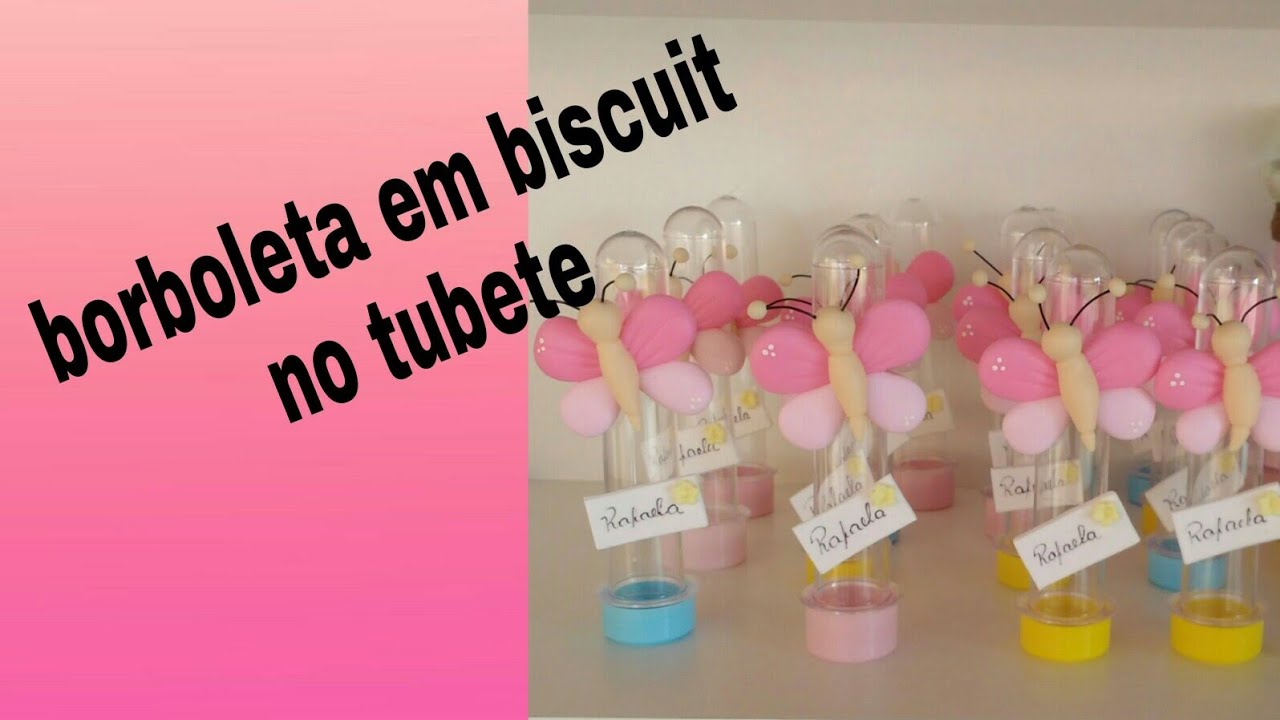 DIY_ Borboleta em biscuit no tubete
