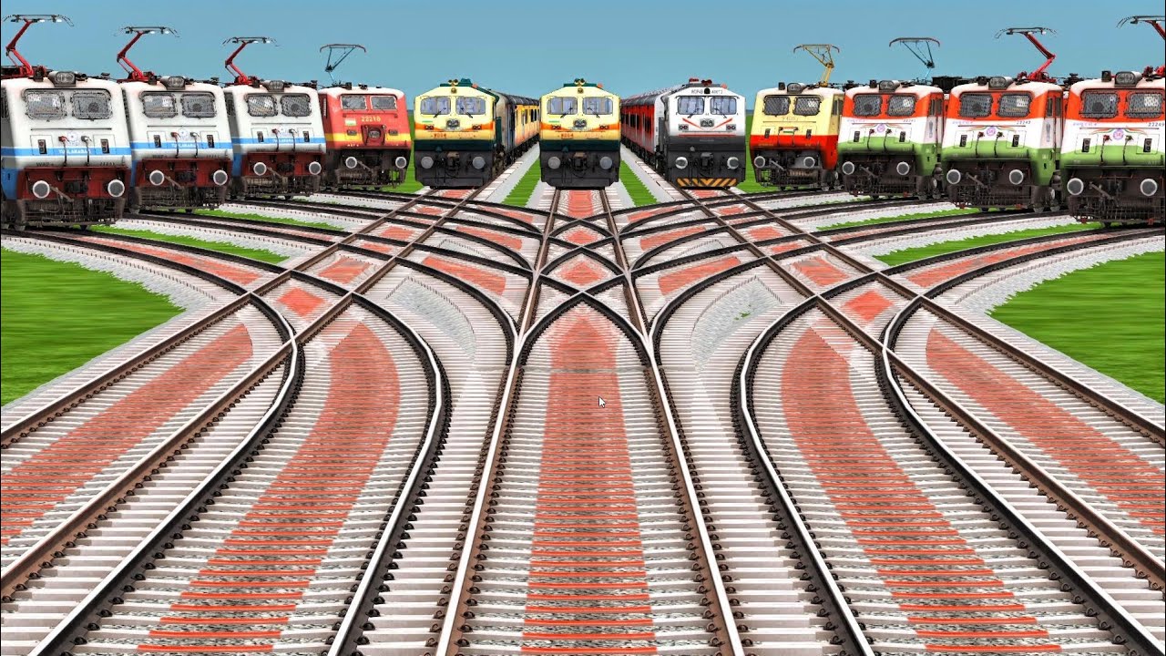 💥 WAG-7 Rail Thunder on Rough Diamond Crossing⚔ Extreme Track Challenge – WAG-7 Electric Power