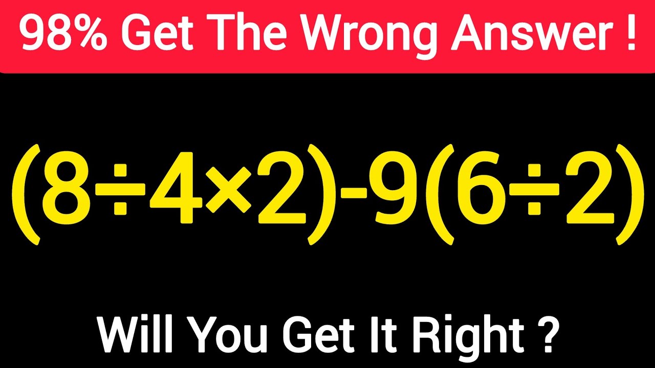This Amazing Challenge Is Tricking 98% of People! Will You Get It Right?#pemdas #mathchallenge 